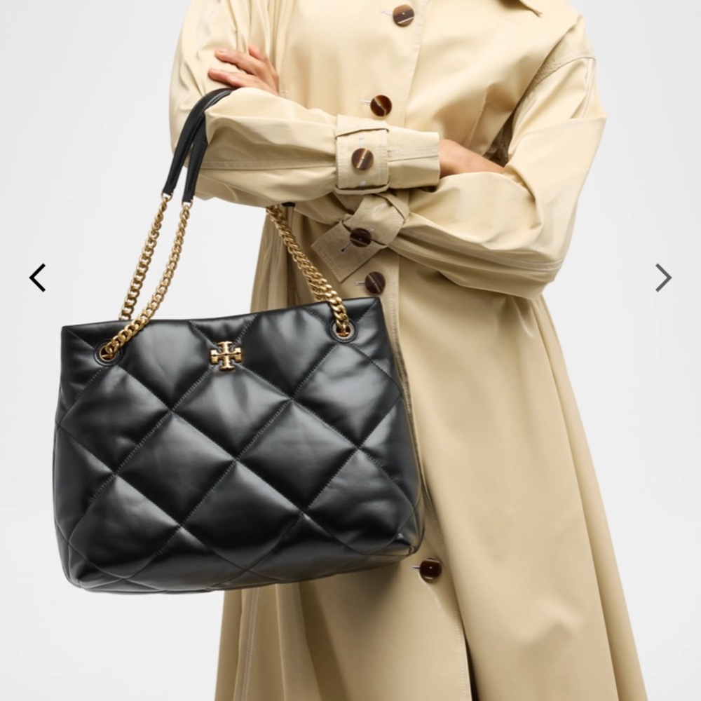 Tory Burch Kira Diamond-Quilt Leather Tote Bag